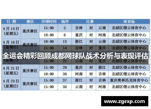 全运会精彩回顾成都网球队战术分析与表现评估
